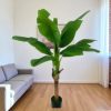 4FT Artificial Banana Tree – Realistic Fake Banana Plant with Large Leaves – Indoor/Outdoor Decor (Green)
