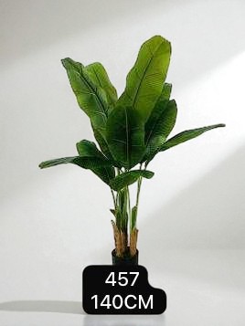 4FT Artificial Banana Plant - Triple Head Fake Tropical Tree with Large Leaves - Indoor/Outdoor Home & Office Decor