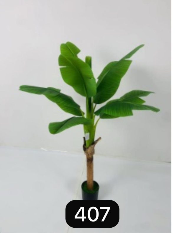 4FT Artificial Banana Tree – Realistic Fake Banana Plant with Large Leaves – Indoor/Outdoor Decor (Green)