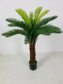 5FT Artificial Sago Palm Plant – Realistic Fake Cycas Revoluta with Potted Trunk – Indoor/Outdoor Tropical Decor