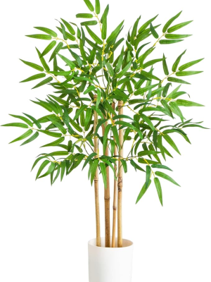 6FT Artificial Bamboo Plant – Realistic Fake Lucky Bamboo Tree – Indoor/Outdoor Home & Office Decor