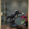 The Stealth Prowler – Geometric Obsidian & Gold Panther Masterpiece