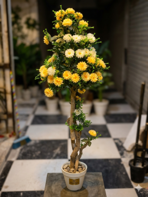 Gemini_Generated_Image_48lu5848lu5848lu The Golden Sunbeam Floral Tree - Handcrafted Silk Collection