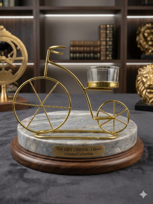 The Gilded Gallant – Artisan Bicycle Tea Light & Votive Holder