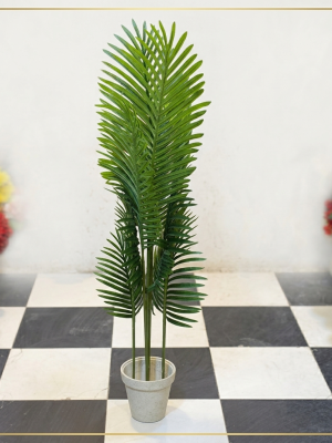 Gemini_Generated_Image_pz9fuapz9fuapz9f Minimalist 150cm Artificial Multi-Stem Palm Tree in White Pot - Modern Home & Office Decor