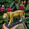 Majestic Golden Tiger Figurine on Slate Base