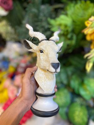 The Himalayan Heritage – Markhor Bust Sculpture with Hand-Finished Patina